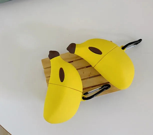 Yellow banana design silicone protective case for Apple AirPods Pro