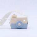 Wooden camera toy for kids in seven colours, unisex design, pivotable round part