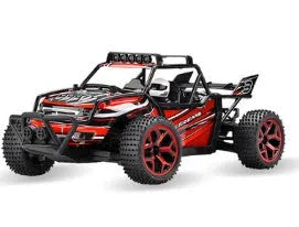 Blue and yellow 1:18 scale remote control off-road car with 2.4Ghz transmitter