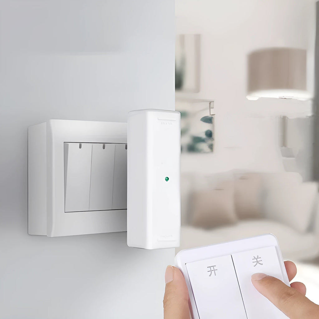 Wireless voice control light switch with remote and USB charging in gold or white finish