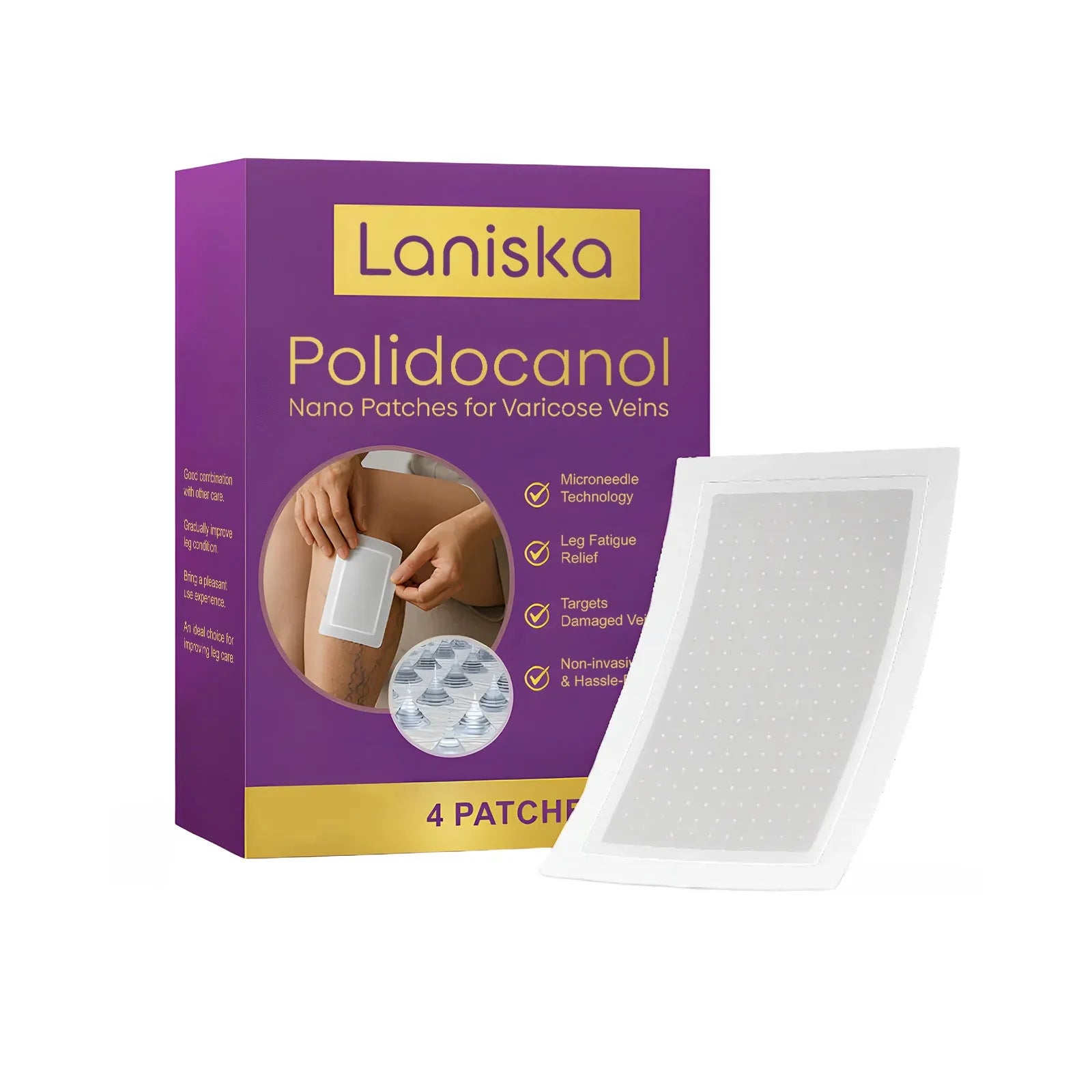 Four leg care micro needle patches with moxa leaf and ginger root extract for universal skin types