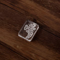 Transparent acrylic hand seal with silicone stamp in Dragonfly or Fei Xue Fern colour, 12mm height.