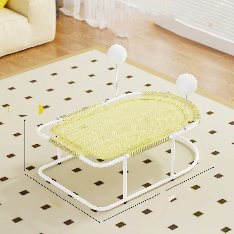 Large grey fabric kennel for cats and puppies with a breathable bracket design