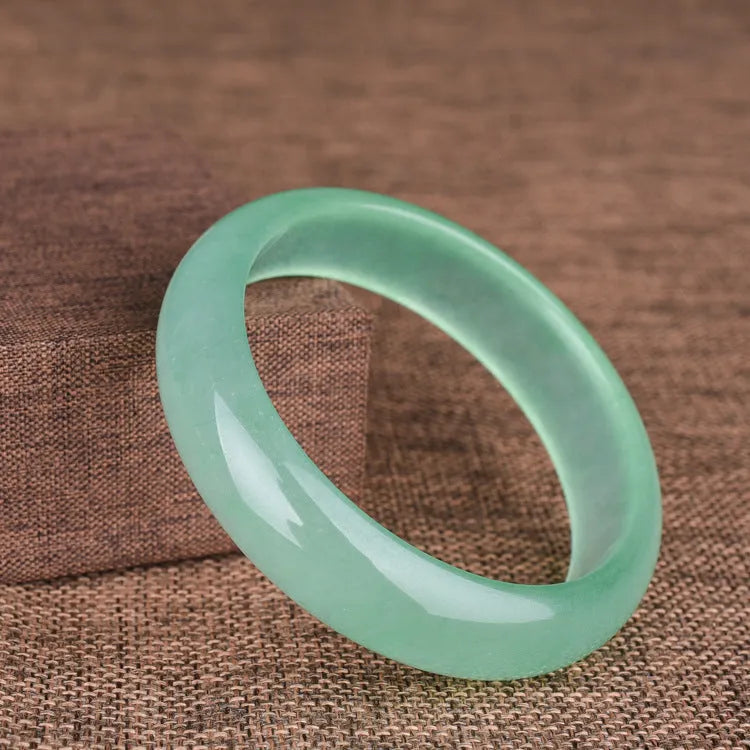 Modern quartz rock jade bracelet for women in oil cyan light green colour