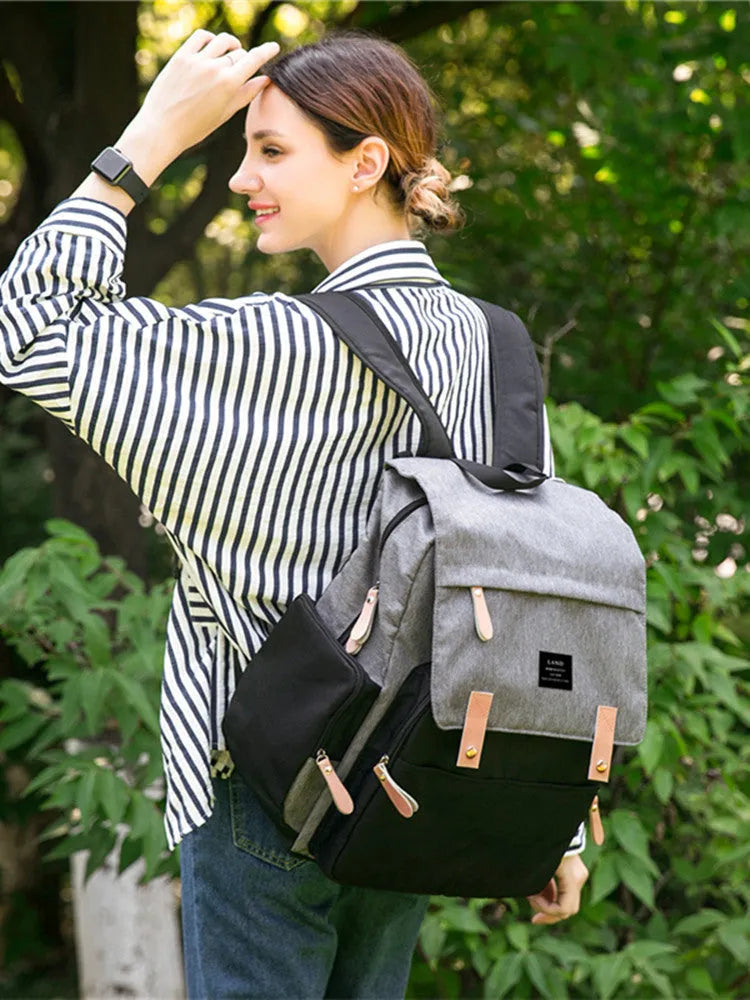 LAND large capacity oxford cloth diaper backpack with changing mat in various colours