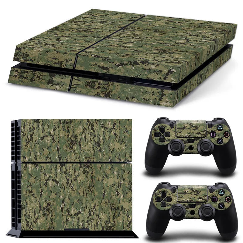 PS4 game console screen protector film with various printed style options.