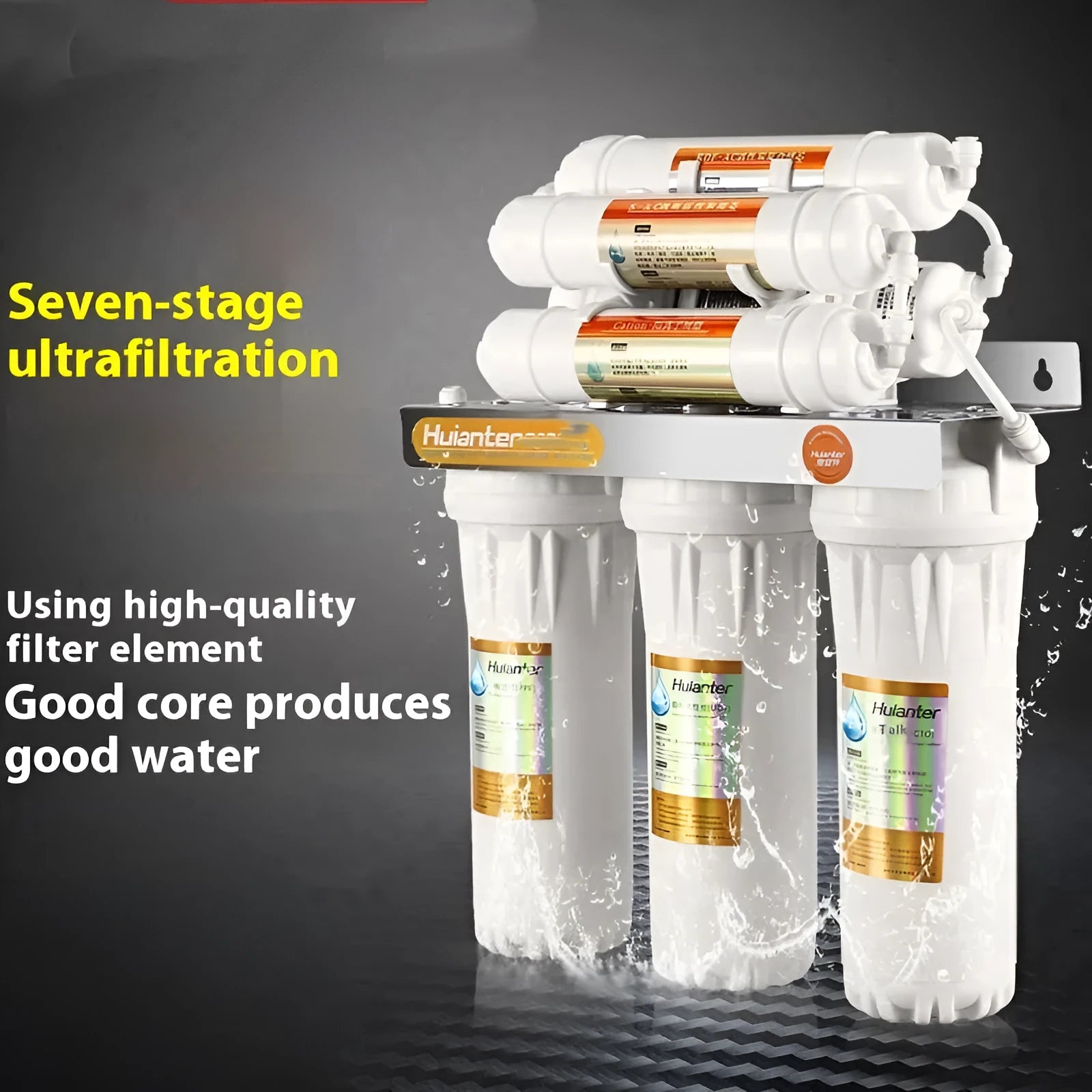 White plastic water purifier filter element cartridge for household drinking water systems