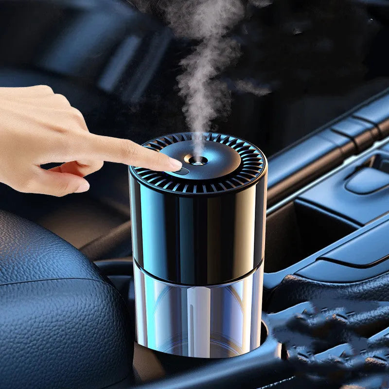 AI intelligent spray perfume humidifier with USB plug and glass perfume seat.
