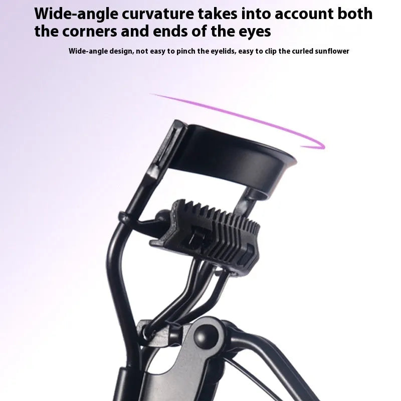 A4 manual eyelash curler with comb in assorted colours including pink and black
