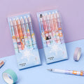 Six cartoon constellation press gel pens with 0.5mm tips showing constellation designs