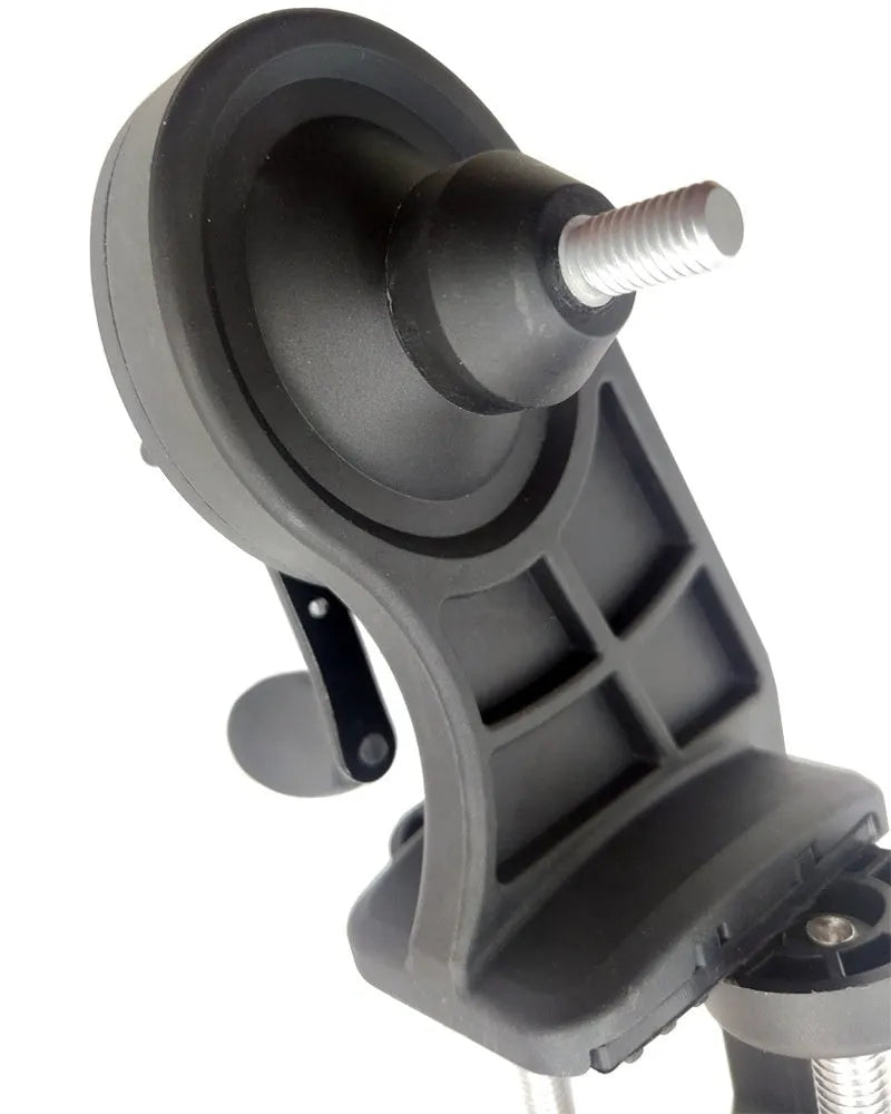 Portable fishing line winder with composite fibre construction and extension shaft