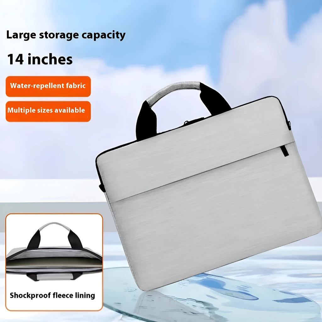 Grey Oxford cloth men's laptop bag with protective interior lining