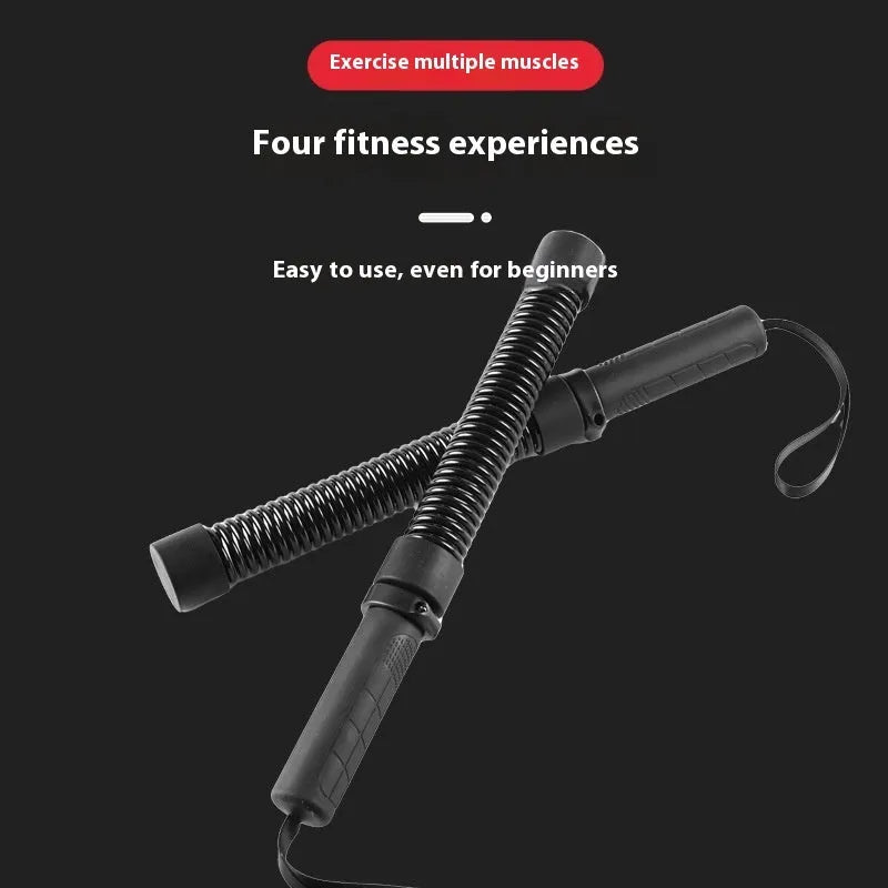 Cordless flat sling rope spring bar 2-pack in TPE material for men's arm and chest exercise