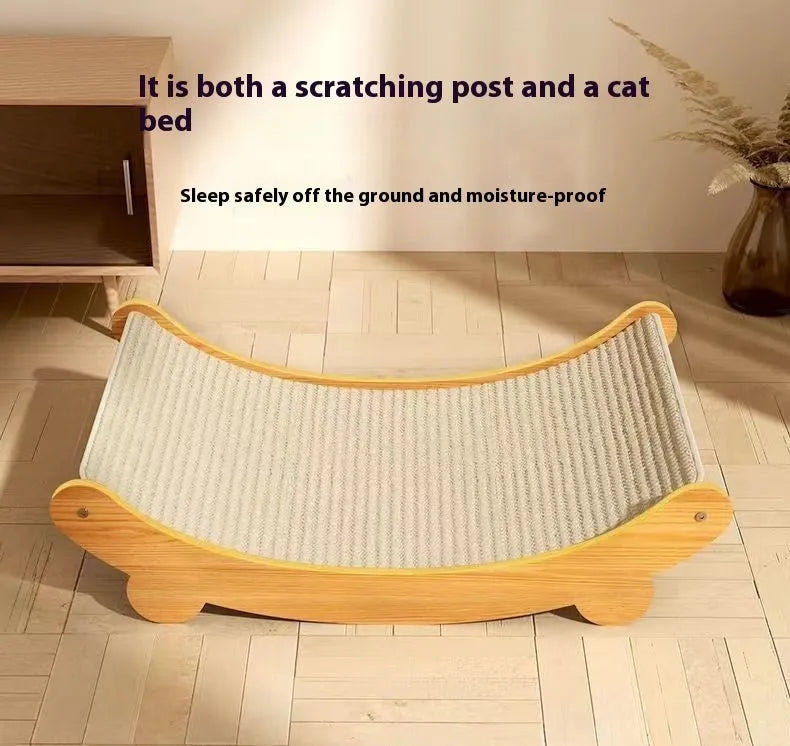 Sisal blanket cat scratch board in pastoral design available in small or large sizes