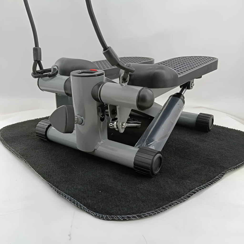 Silver grey household mini treadmill with hydraulic resistance and pedal machine for waist slimming