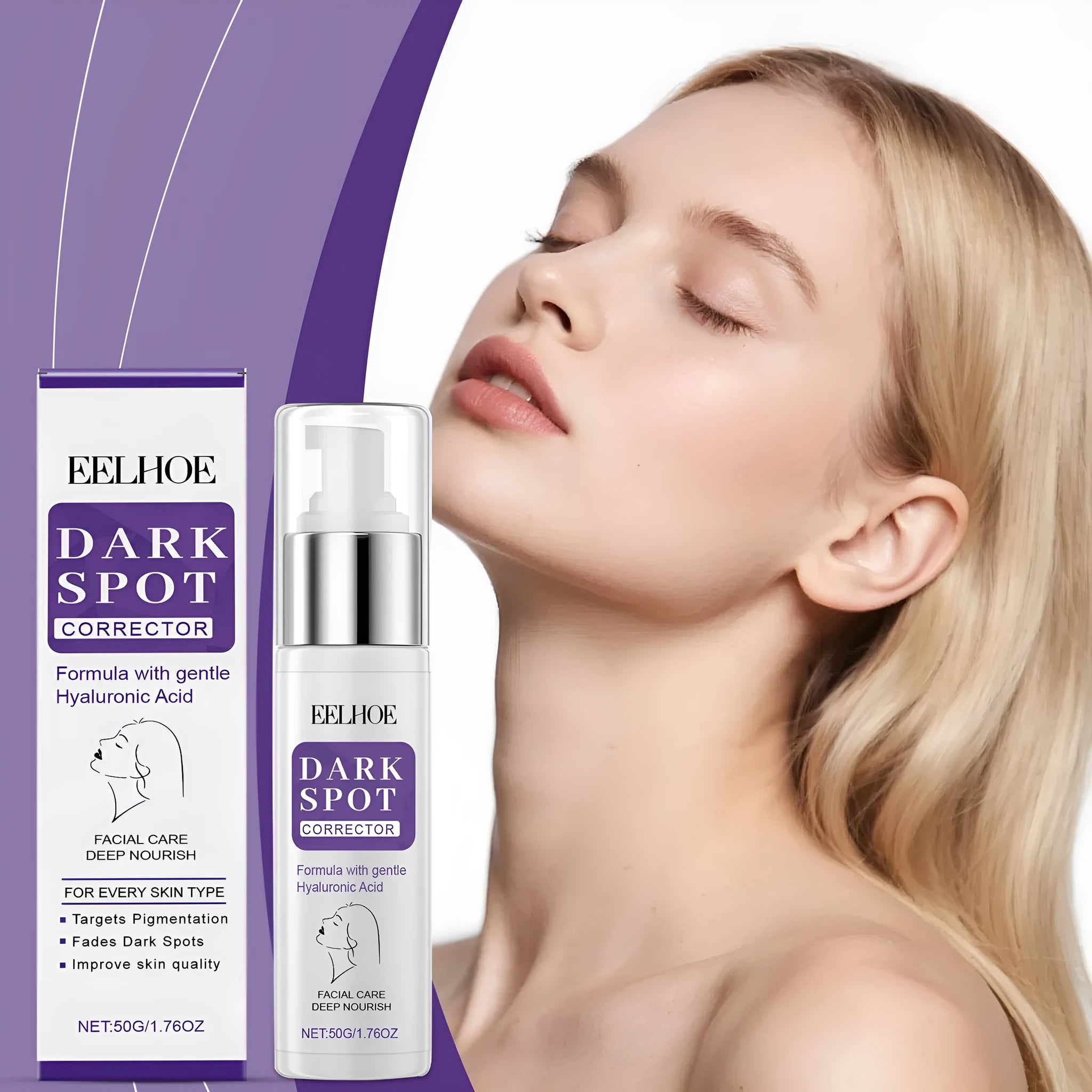 50g skin care cream jar for daily moisturising and pore refinement measuring 3.5cm wide