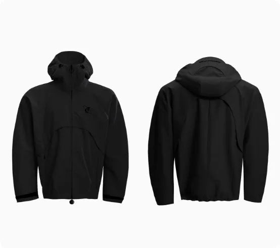 Waterproof windproof assault jacket set for men women black green grey polyester fibre loose fit long sleeves zipper