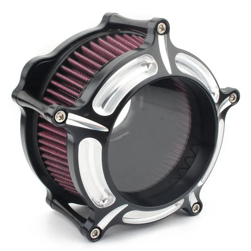 MP09-JJL aluminium air filter retrofitting accessory showing multiple colour options including black, blue and red finishes.