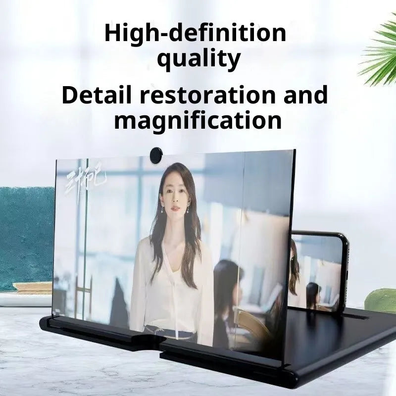 F3 10-inch mobile phone desktop screen amplifier in black with universal holder