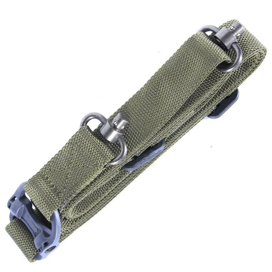 Tactical nylon multifunctional task strap rope showing black colour option with 150cm stretch capability