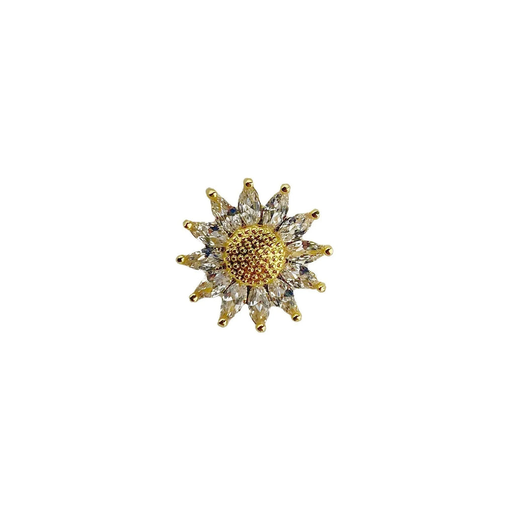Geometric shaped copper brooch with electroplated finish in one of six available colours