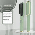 Negative ion hair straightening comb with LCD display in seven colour options