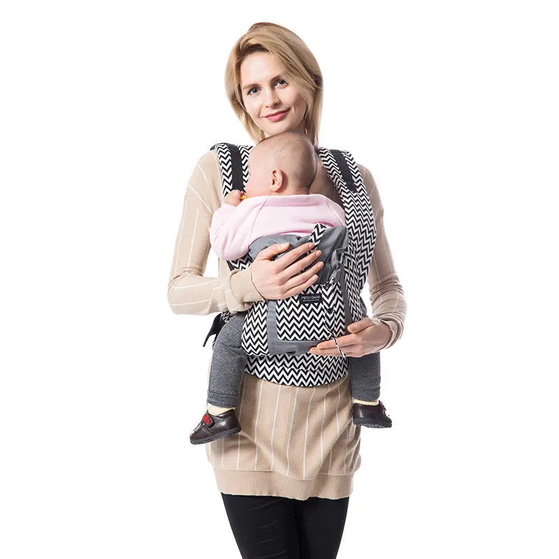 Children's cotton baby carrier sling in beige with adjustable waistband 72-134CM for ages 5-36 months