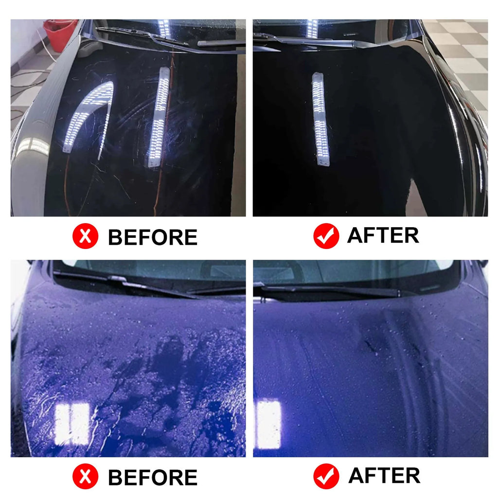 70ml bottle of graphene ceramic car coating with sponge, microfiber towel, gloves, and applicator cloths.