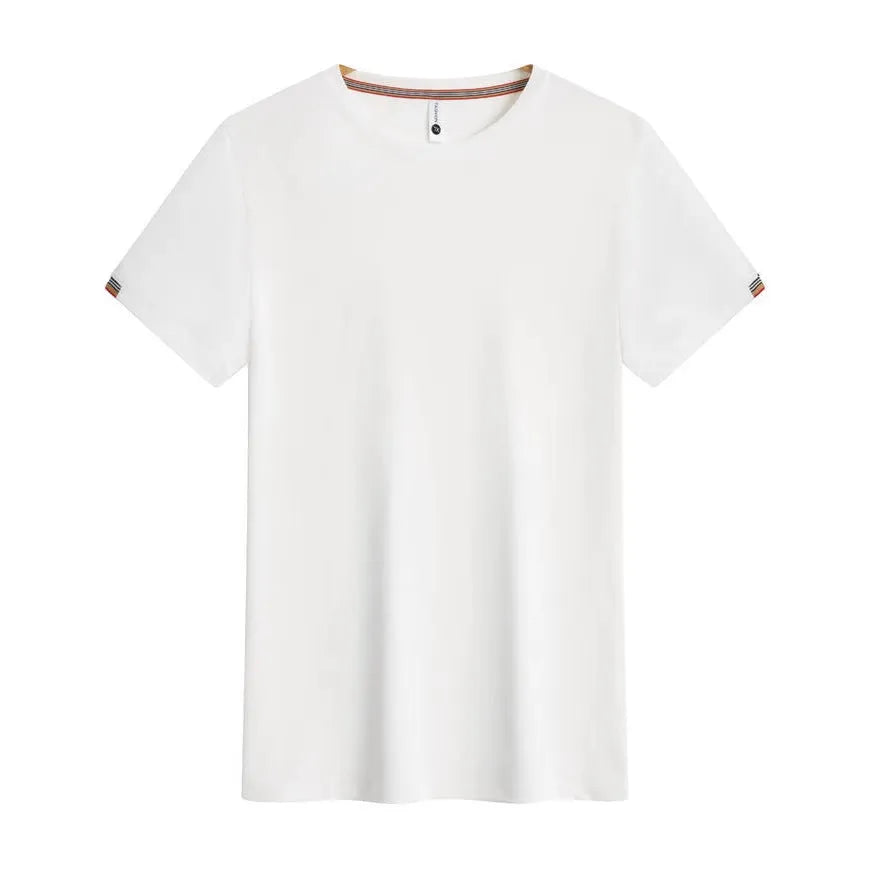 Men's round neck pullover top in ice fibre blend fabric for business casual office wear