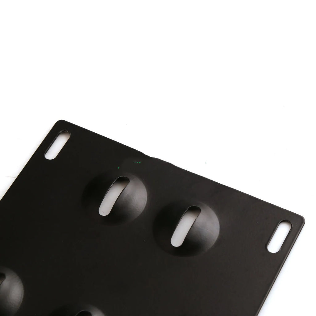 American-style metal licence plate frame with integrated trailer hook for vehicle modification