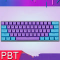 Set of PBT transparent keycaps with two-colour moulded legends for backlit mechanical keyboards