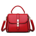 Women's soft PU leather shoulder messenger bag in square vertical design measuring 21x11x16cm