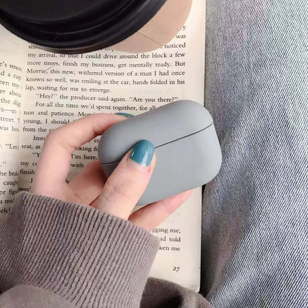 Compatible plastic protective case for Apple AirPods Pro shown in multiple colour options.