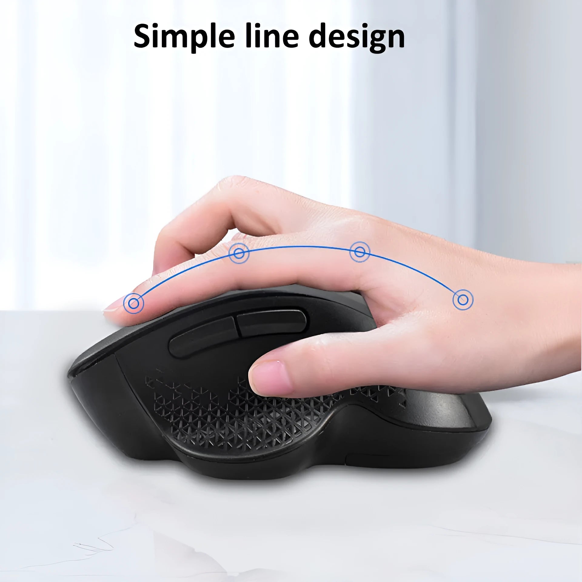Grey and black rechargeable wireless optical mouse for laptops with USB charging cable