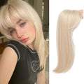 Synthetic hair clip wig with inner buckle fastening shown in style colour options