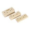 Set of three solid wooden finger grip training boards in 12cm, 40cm, and 50cm lengths displayed together
