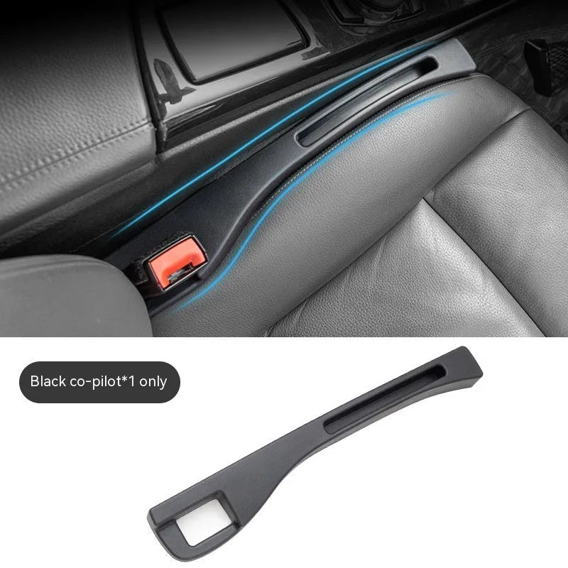 Black waterproof plastic car seat gap storage pocket with handle.