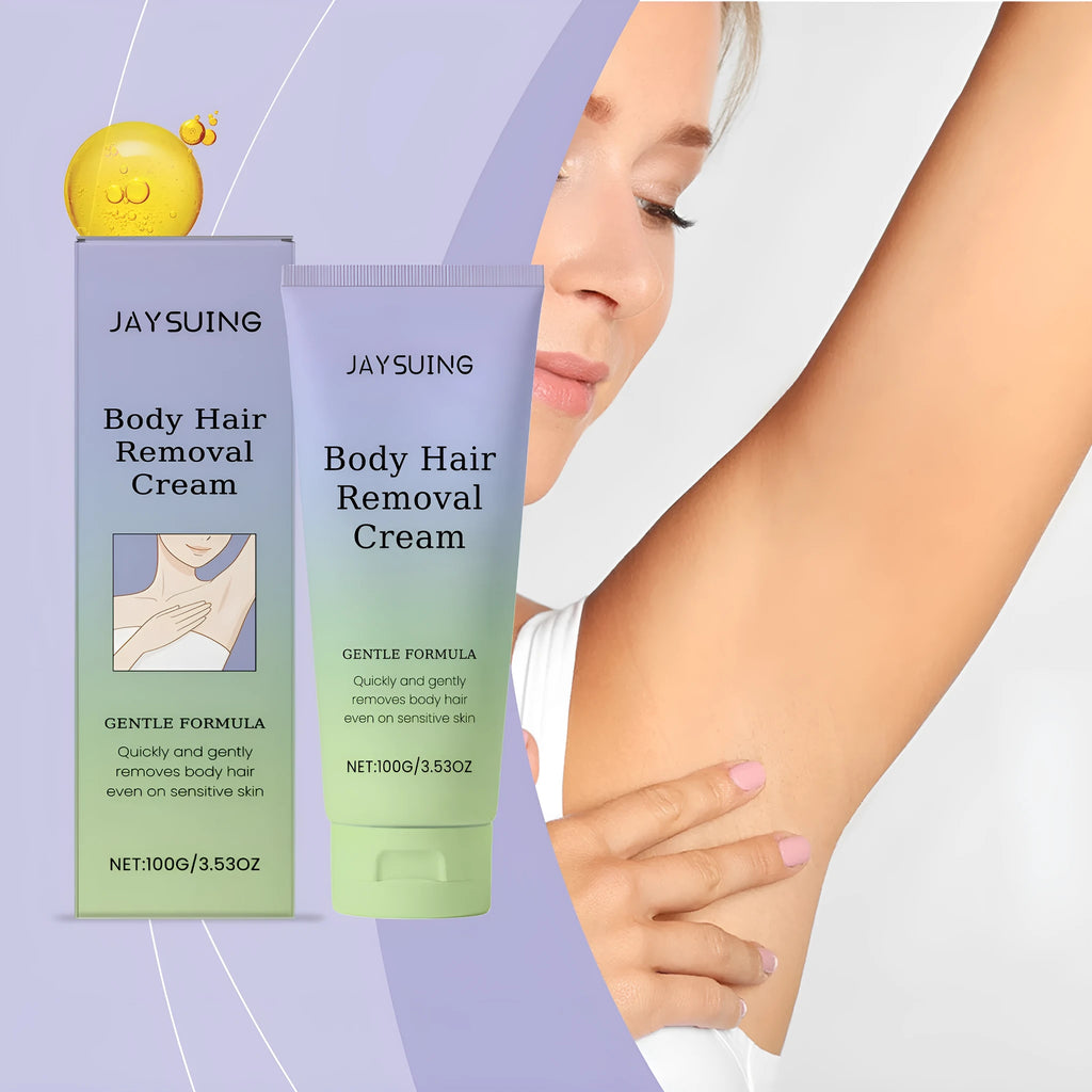 100g tube of moisturising hair removal cream with glycerin and witch hazel extract.