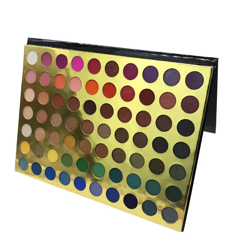 70 colour eyeshadow palette with matte and pearlescent shades in a compact case measuring 30x22x1.5cm