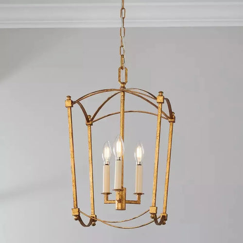 Four-head villa high stair droplight ceiling lamp in iron construction