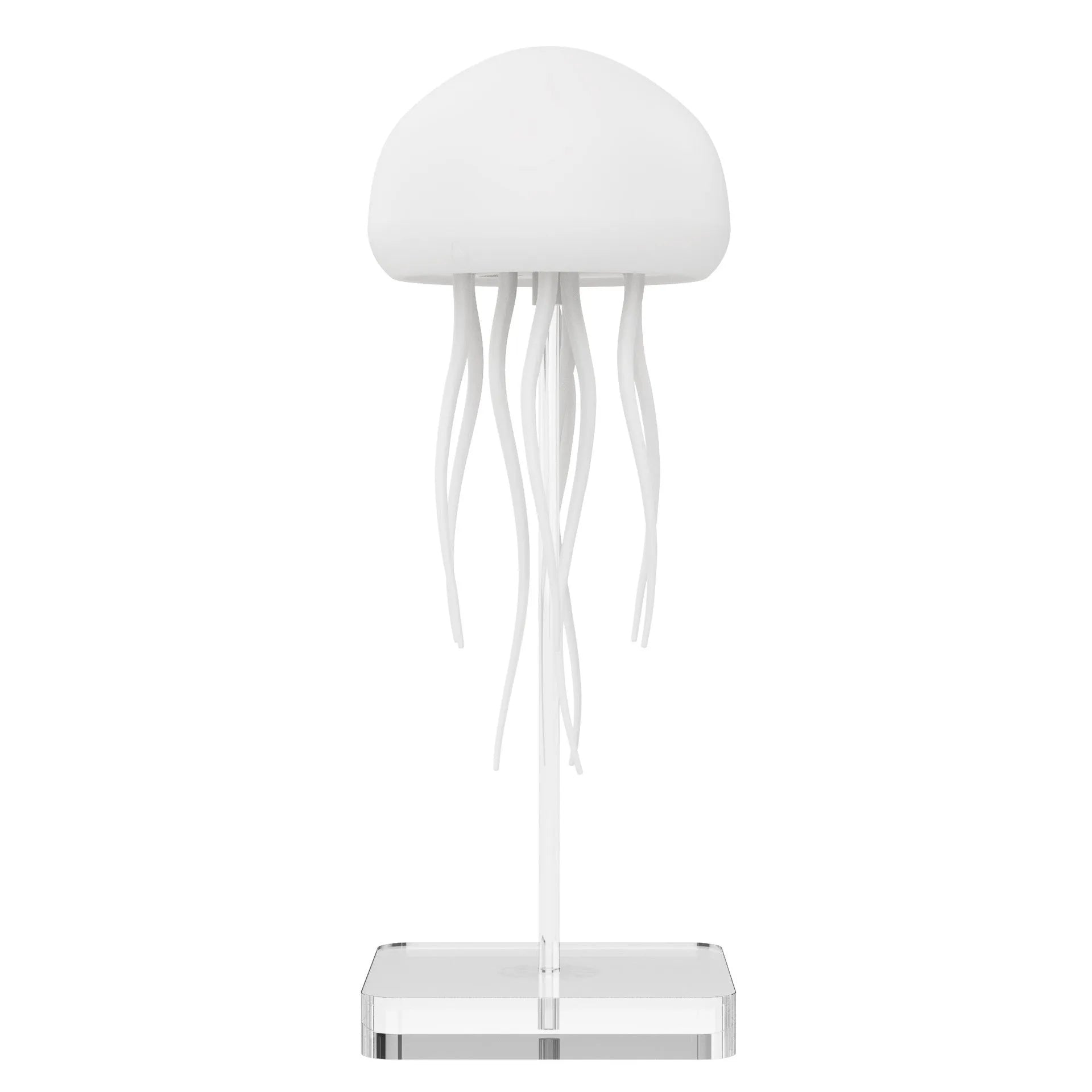 Jellyfish mood lamp with glowing adjustable tentacles and RGB colour-changing effects on a desk