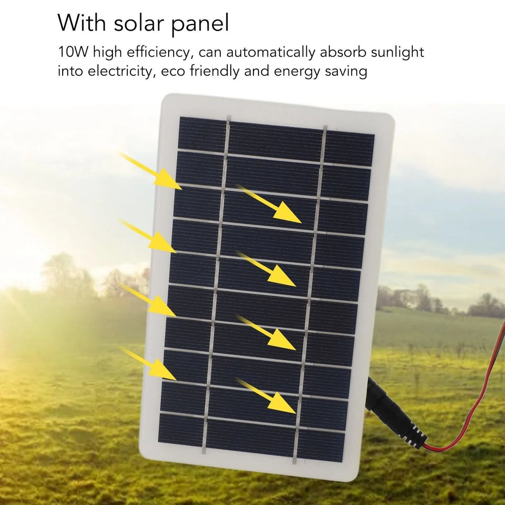 10W solar waterproof double exhaust fan with monocrystalline silicon panel and plastic flange mount