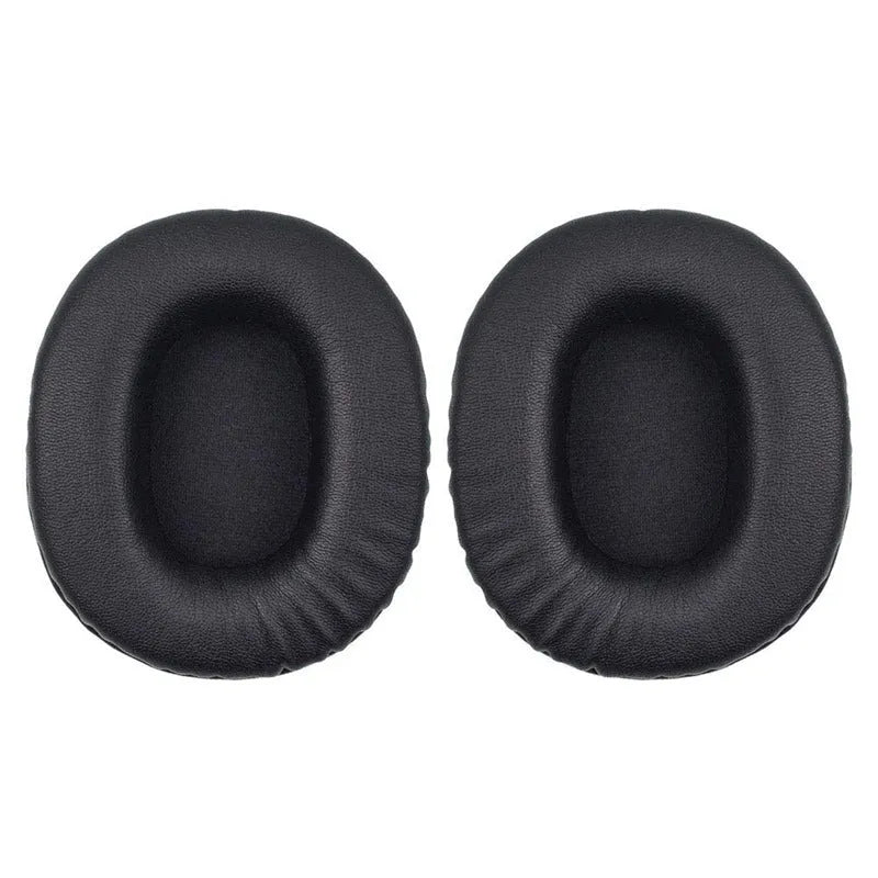 Black PU leather headphone covers designed for Sony 1R models, shown as a set of two pieces.