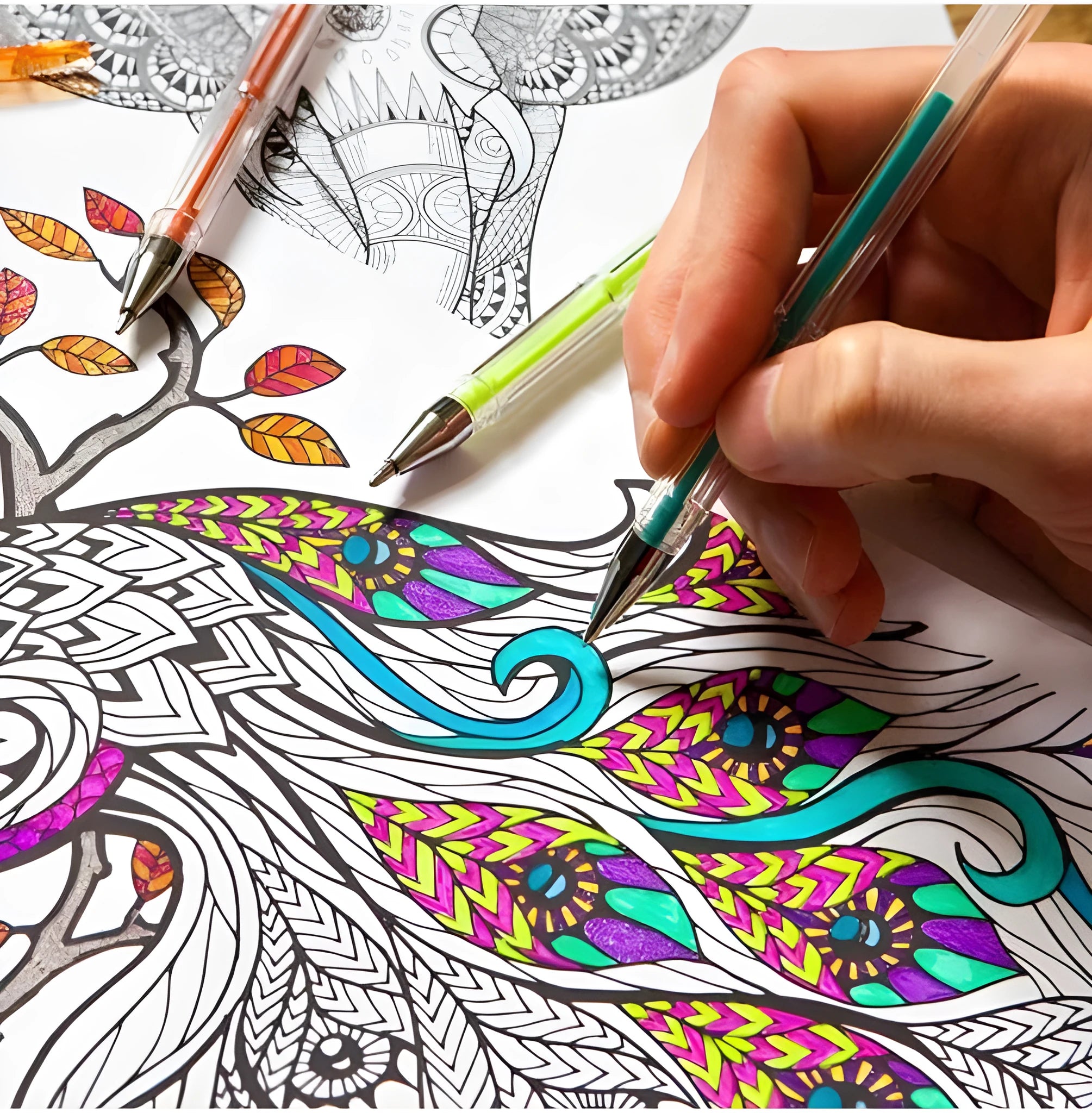 Colour gel pens showing 2.2mm inner diameter ink tube with 25 and 50 pack options