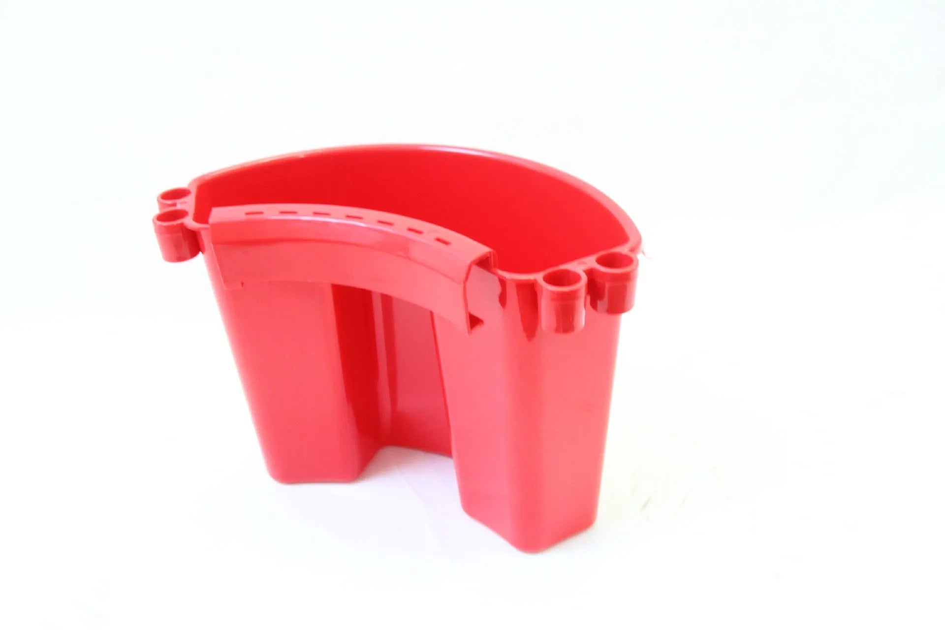 A durable PP plastic car washing bucket available in black, blue, pink, or red.