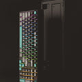 ABS plastic desktop computer keyboard with colourful design and USB cable