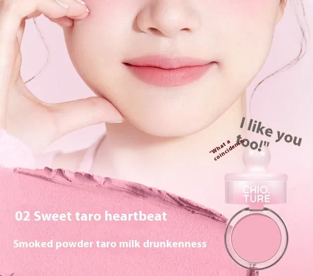 Can Powder Blusher Mud compact blush with shimmer effect in nude colour scheme
