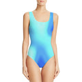 Girl's sleeveless one-piece swimsuit with a digital print pattern in a selection of colours.