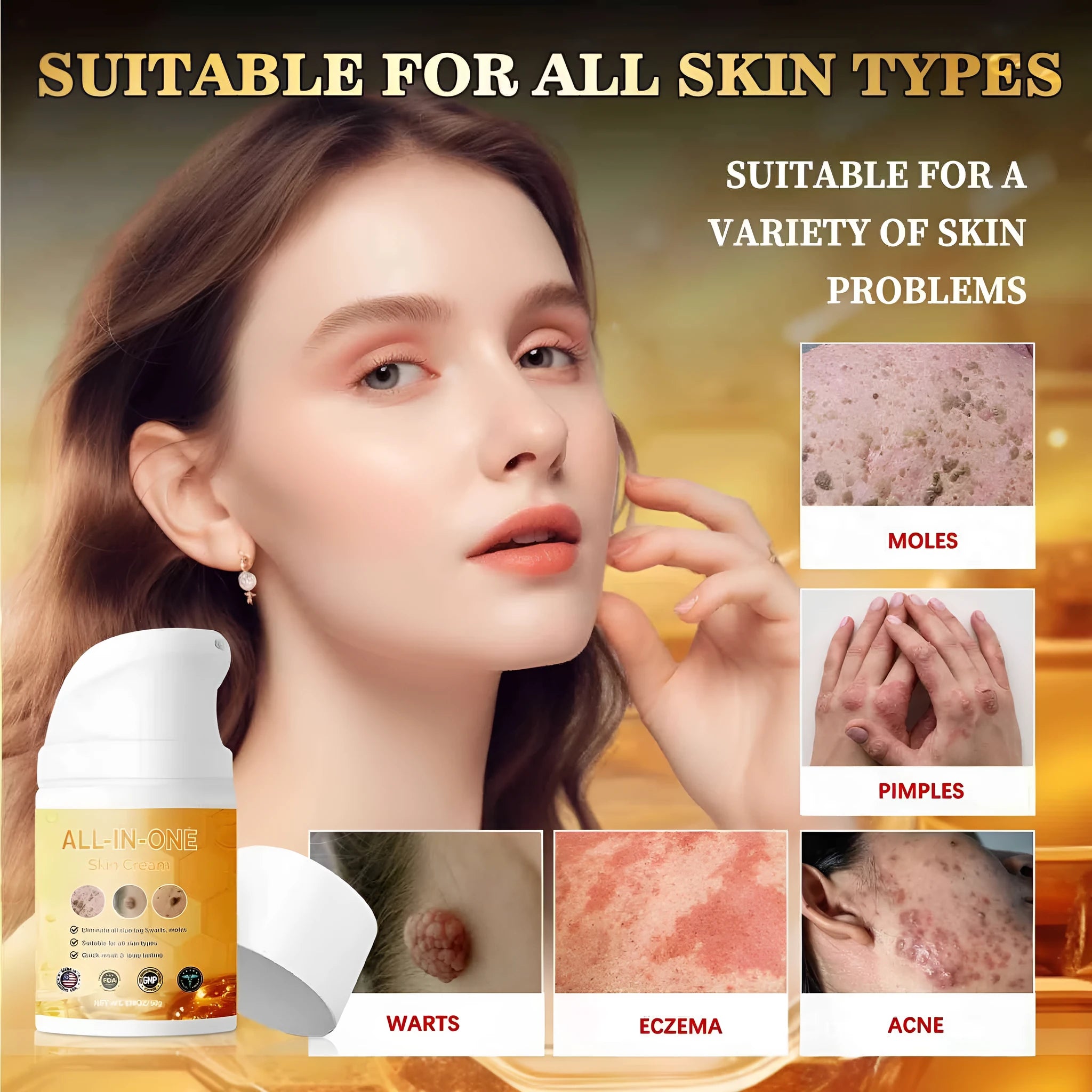 Non-standard skin cleaning neck cream in 50ml container for women and men home use
