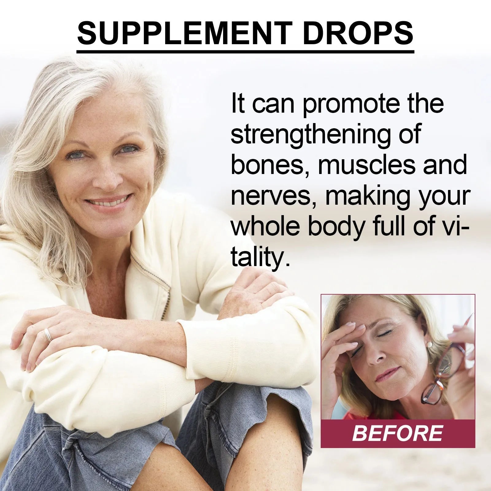 Googeer Body Care Drops supplement in a 30ml glass bottle with a black dropper.